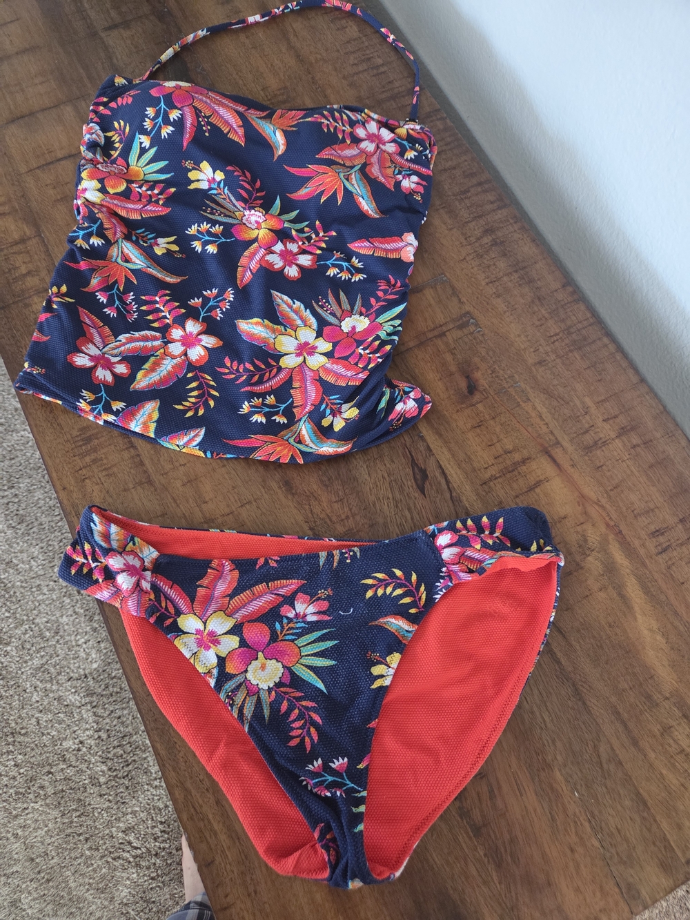 Tommy Bahama Navy Floral Tropical Two-Piece Swim Set